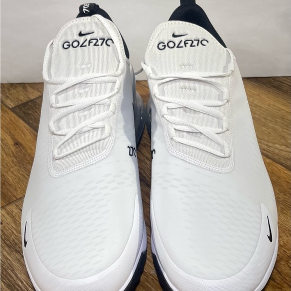 Nike Golf Air Max 270 Shoes White Black Platinum CK6483-102 Men's New With Box - Picture 3 of 12